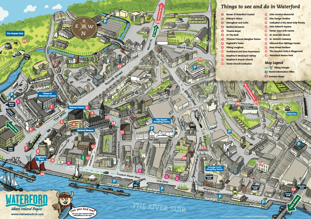 Waterford City Map Waterford Ireland Map IRFE